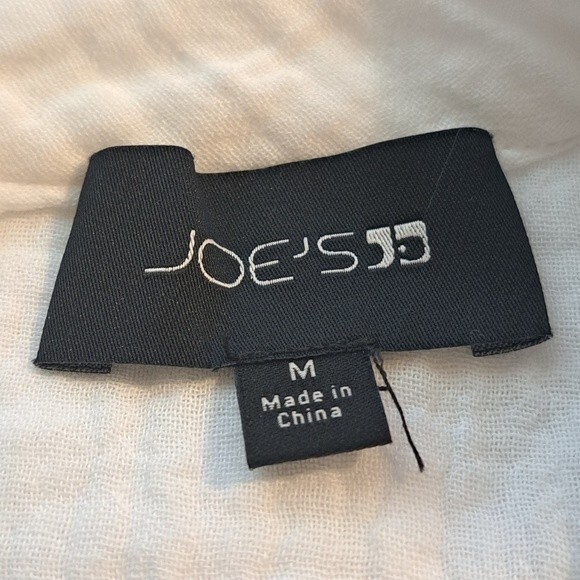 JOE'S JEANS OPTIC WHITE SHIRA COTTON TOP PUCKERED IN SIZE M NWOT - Picture 7 of 13